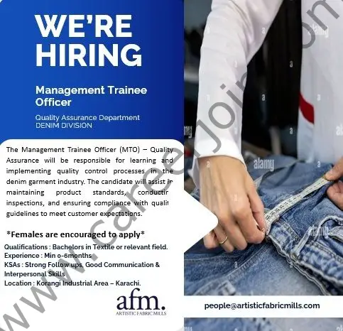 Artistic Fabric Mills Jobs Management Trainee Officer