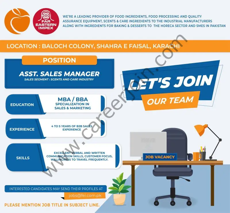 Far Eastern Impex Pvt Ltd Jobs Assistant Sales Manager