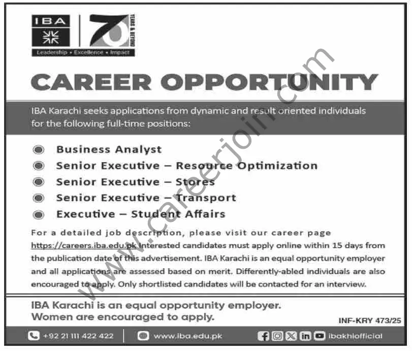 IBA Karachi Jobs February 2025