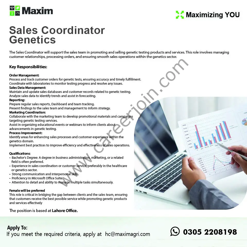 Maxim Agri Pvt Ltd Jobs Sales Coordinator Genetics