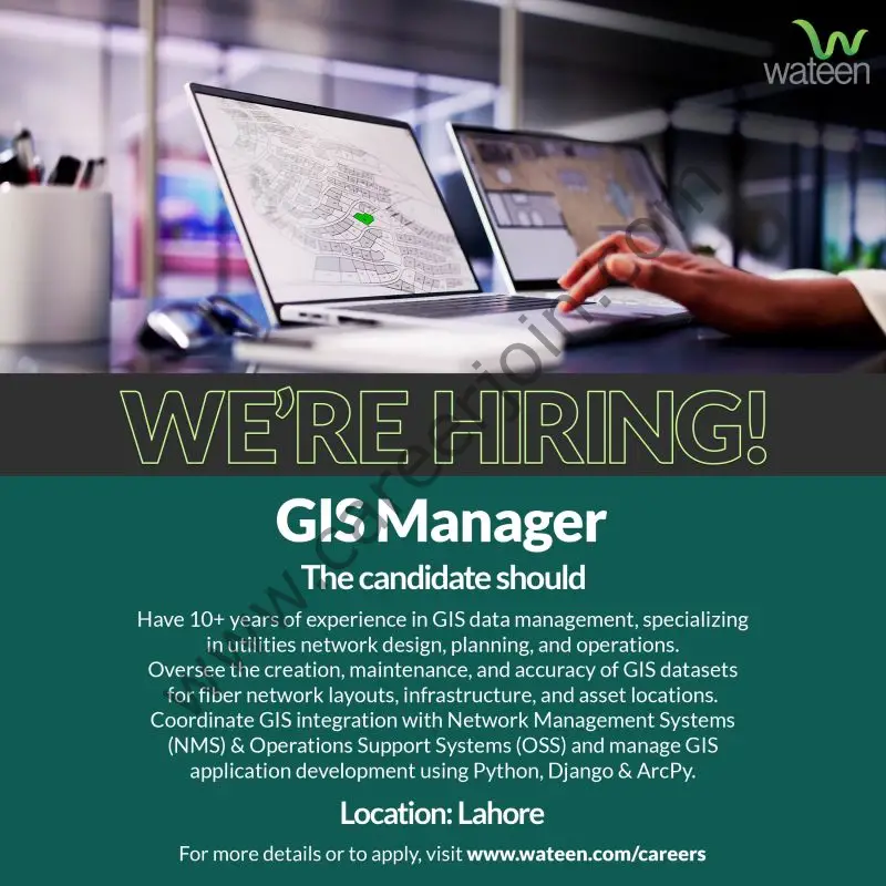 Wateen Telecom Limited Jobs GIS Manager